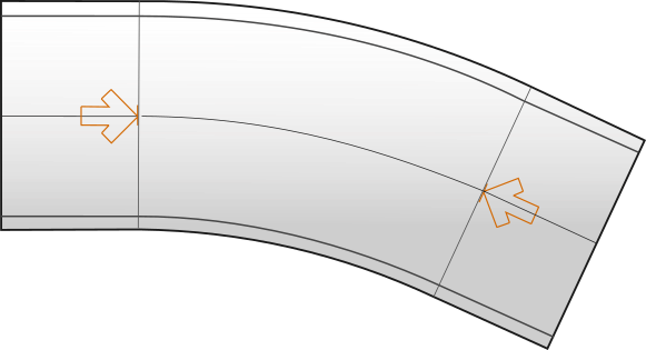 Tube bend marker feature