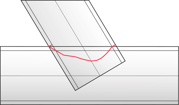 Coped tube joint feature